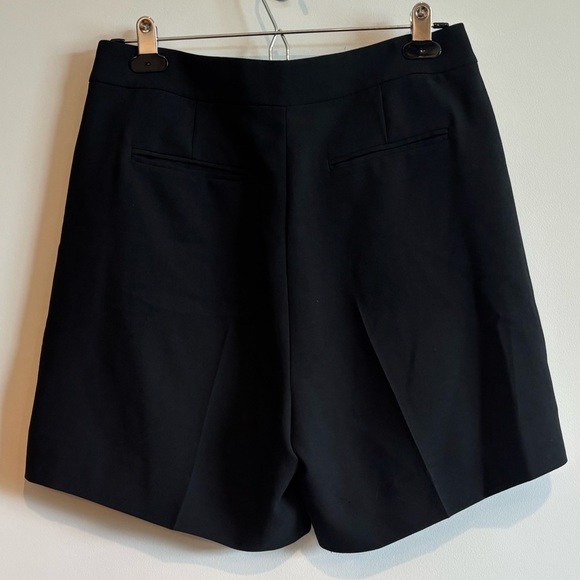 J. Crew Black High Rise Pleated Crepe Shorts 6 Office Classic Preppy Academia - Picture 4 of 7